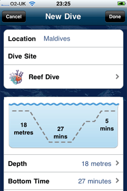 iPhone Log Book Screen