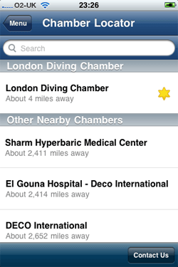 iPhone Chamber Locator Screen iPhone Chamber Locator Screen